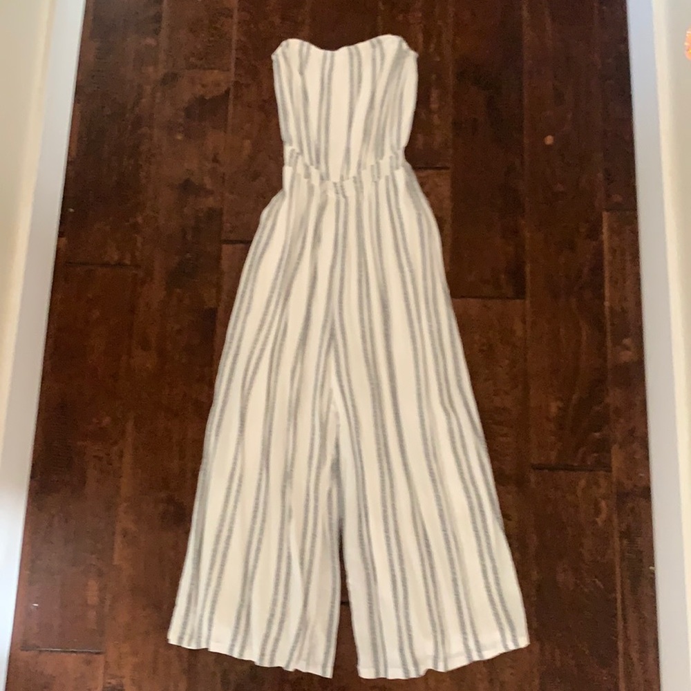 Silence + Noise strapless gaucho style jumper